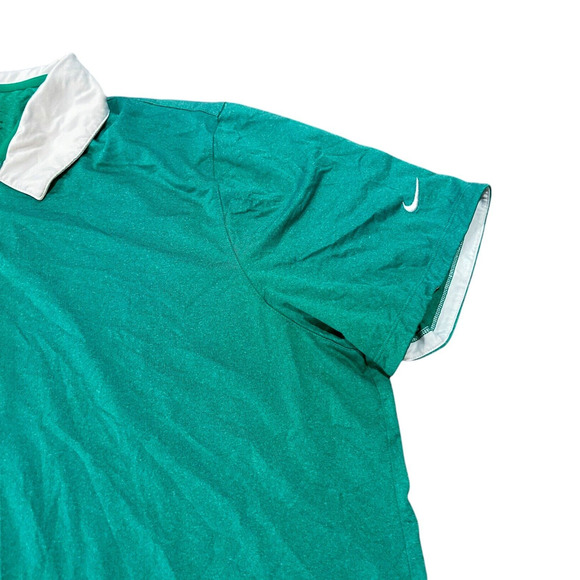 Nike Golf Polo 2XL Men's Green Standard Fit Dri Fit Short Sleeve Athletic‎ Shirt - Picture 6 of 10